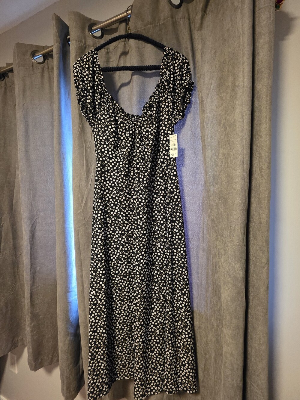 Ardene Black and White Floral Midi Dress